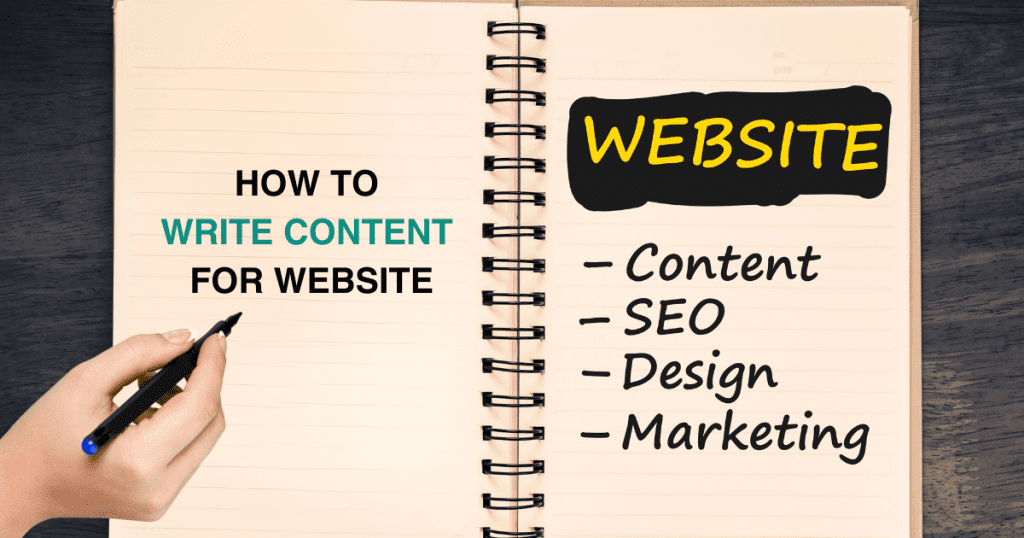 how to write content for website