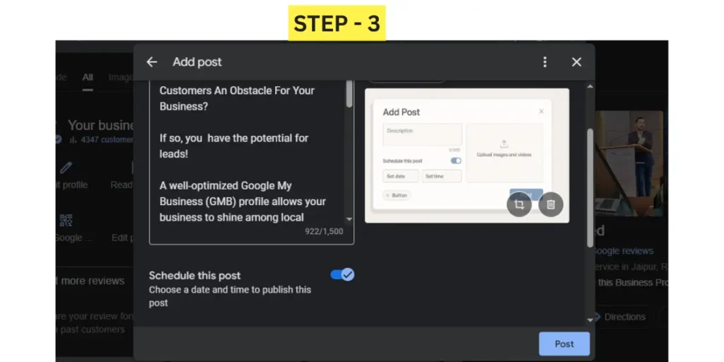 date and time for publication (GMB)