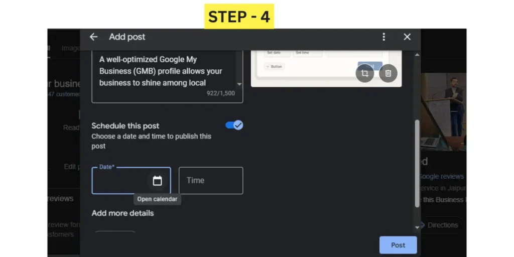 date and time for publication (GMB)