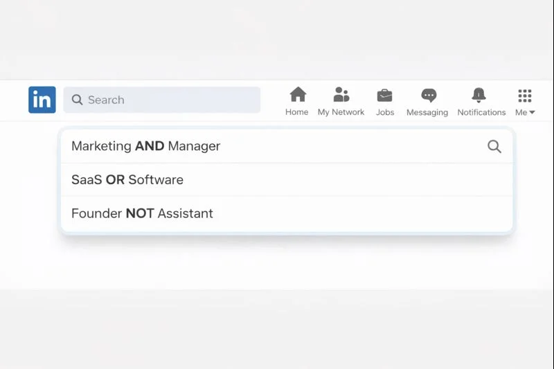 5. Using Boolean search operators to find targeted LinkedIn profiles